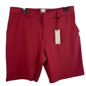 Swet Tailor | Red Performance Zip Fly Shorts New